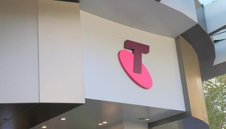 Image of the Telstra logo on shop front representing how the court rejected the Autralian Privacy Commissioner's position on metadata