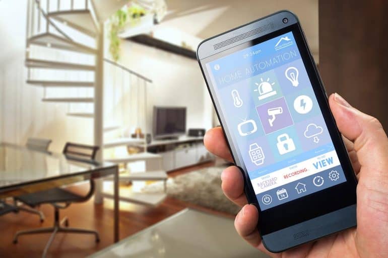 Image of mobile phone app controlling smart home devices representing how devices invade your privacy