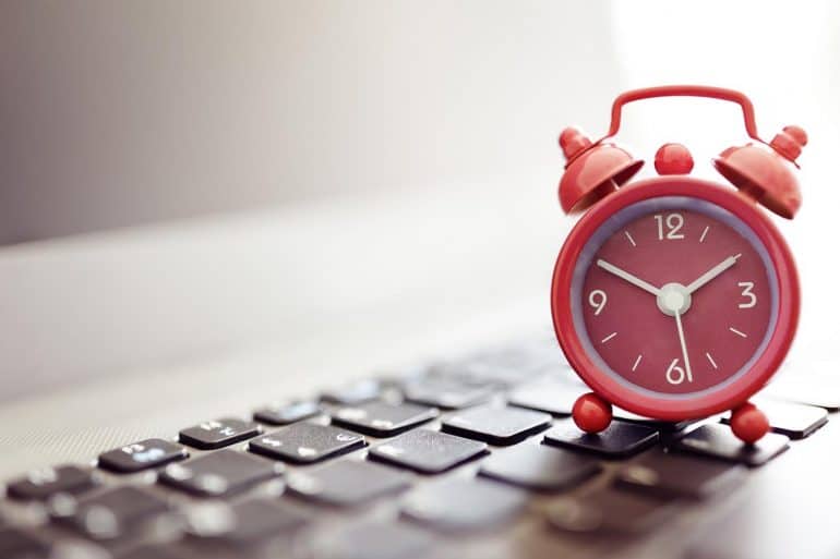 Image of clock on a keyboard signifying how Data Privacy Day 2018 has come at an important time in the privacy and security debate