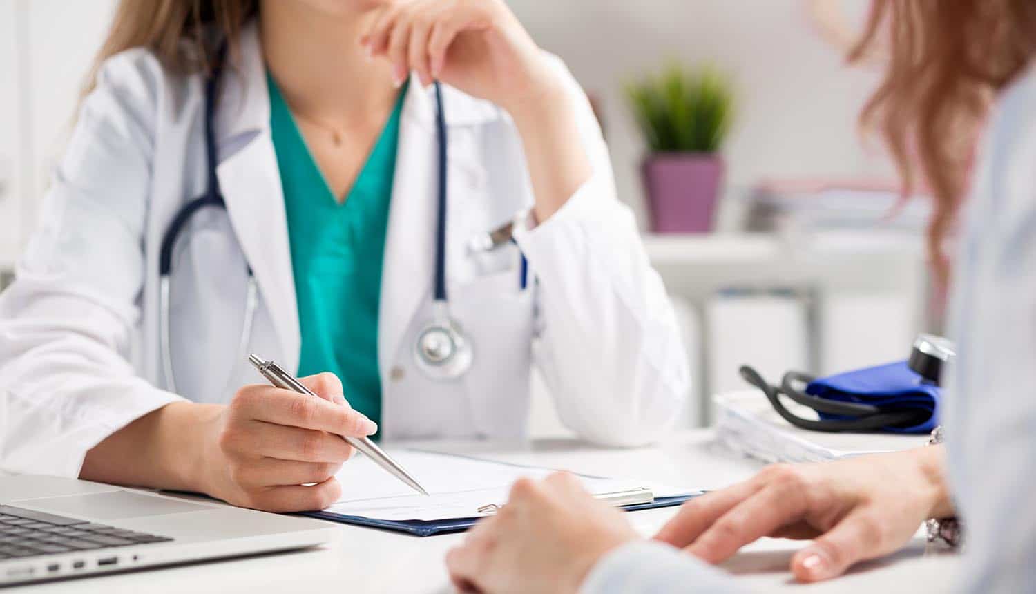 Image showing doctor speaking to patient