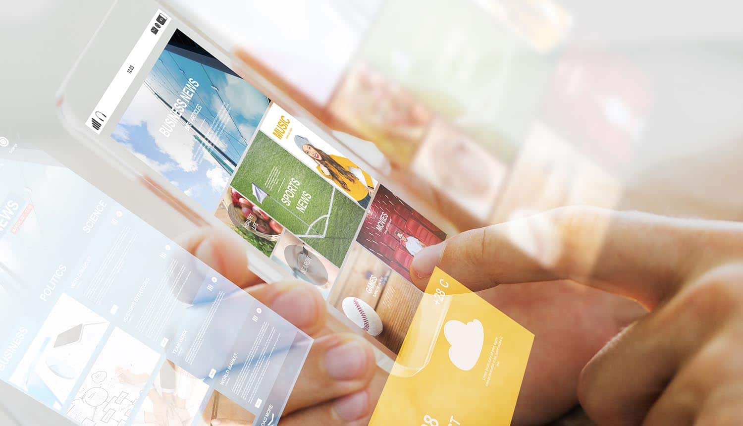 Close-up of mobile applications