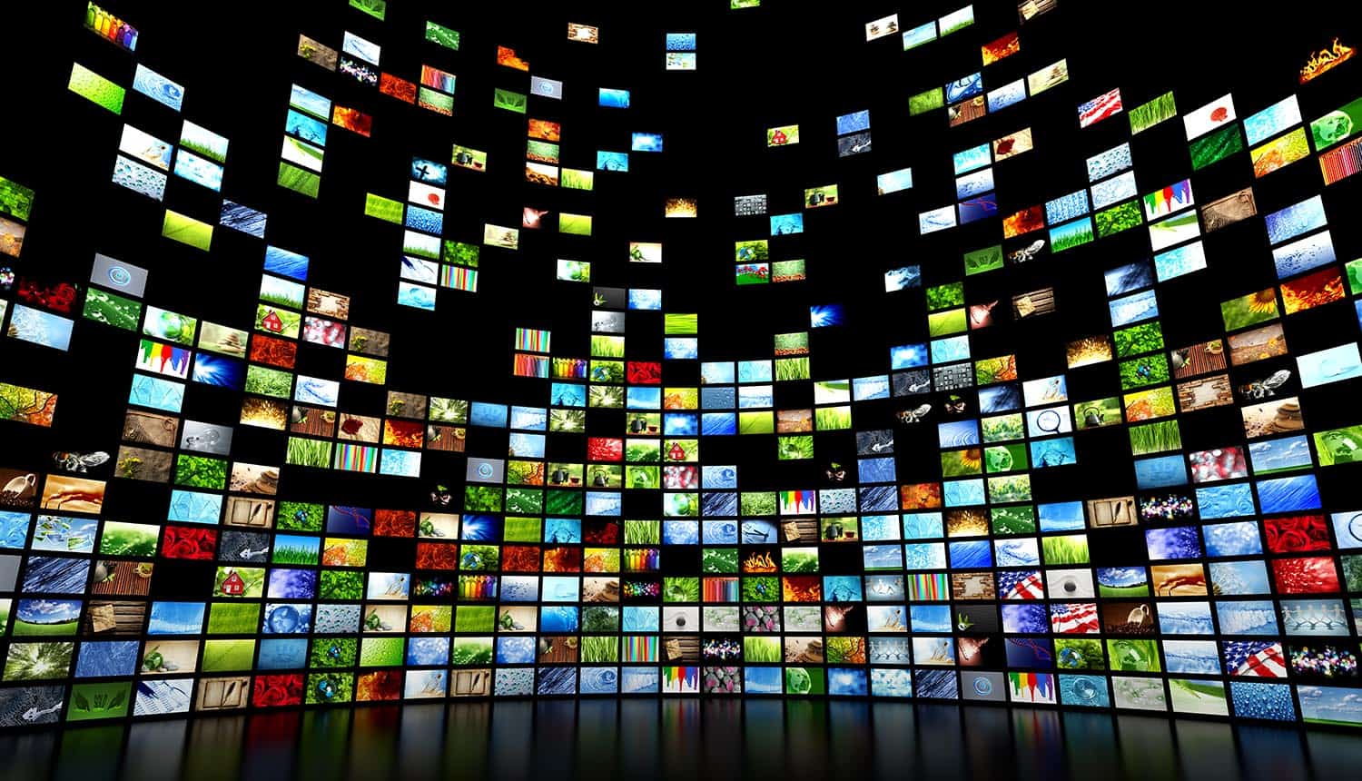 Giant multimedia video and image walls showing the ad tech ecosystem and the impact of GDPR consent string fraud
