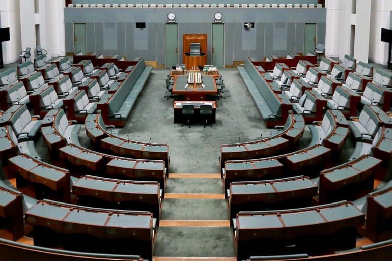 House of Representatives at Australia's Parliament House passing controversial encryption laws