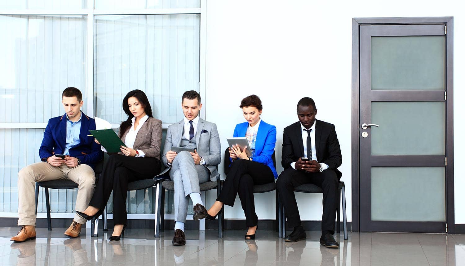 Cybersecurity talent waiting for job interview as part of hiring process