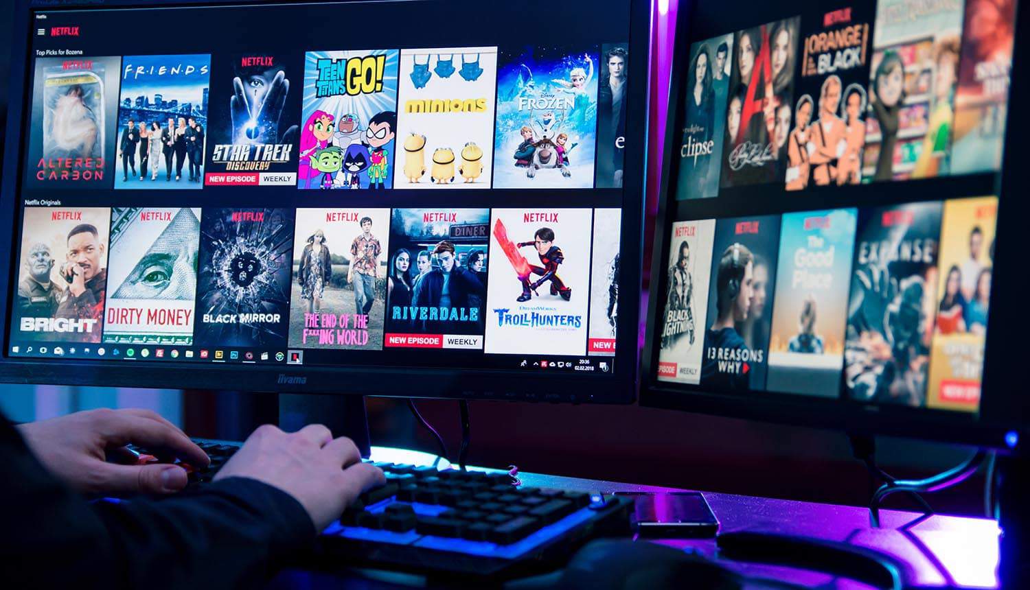 Man reviews the movie offers on top streaming services showing the GDPR complaints filed by privacy activists