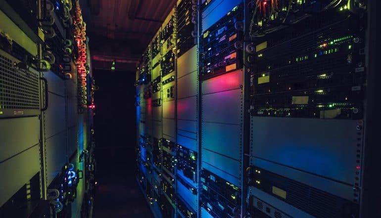 View of servers in the data center showing need for machine identity protection to counter insider threats
