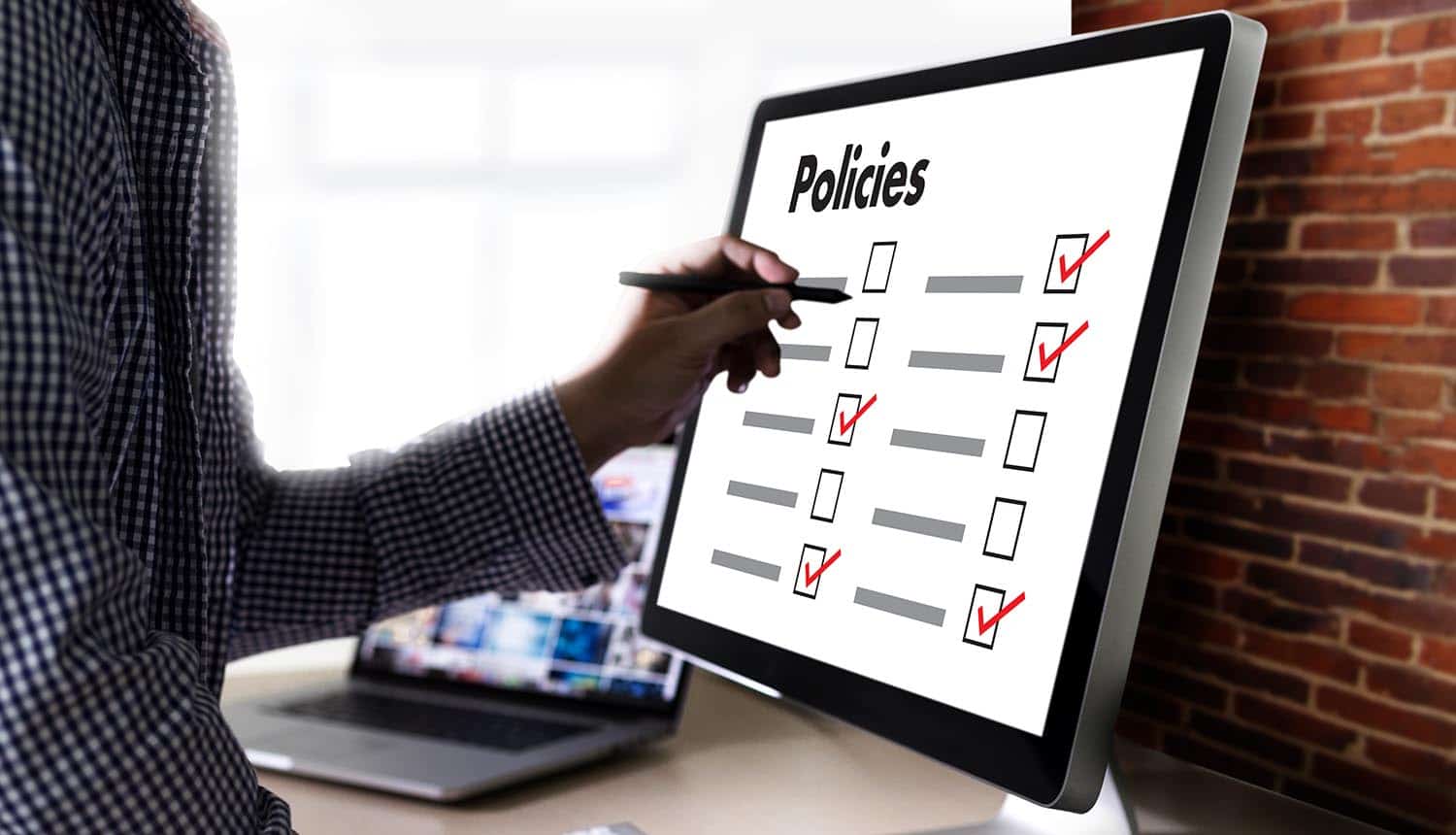 Screen with privacy policy settings showing problem of Catch-22 on privacy in the digital age