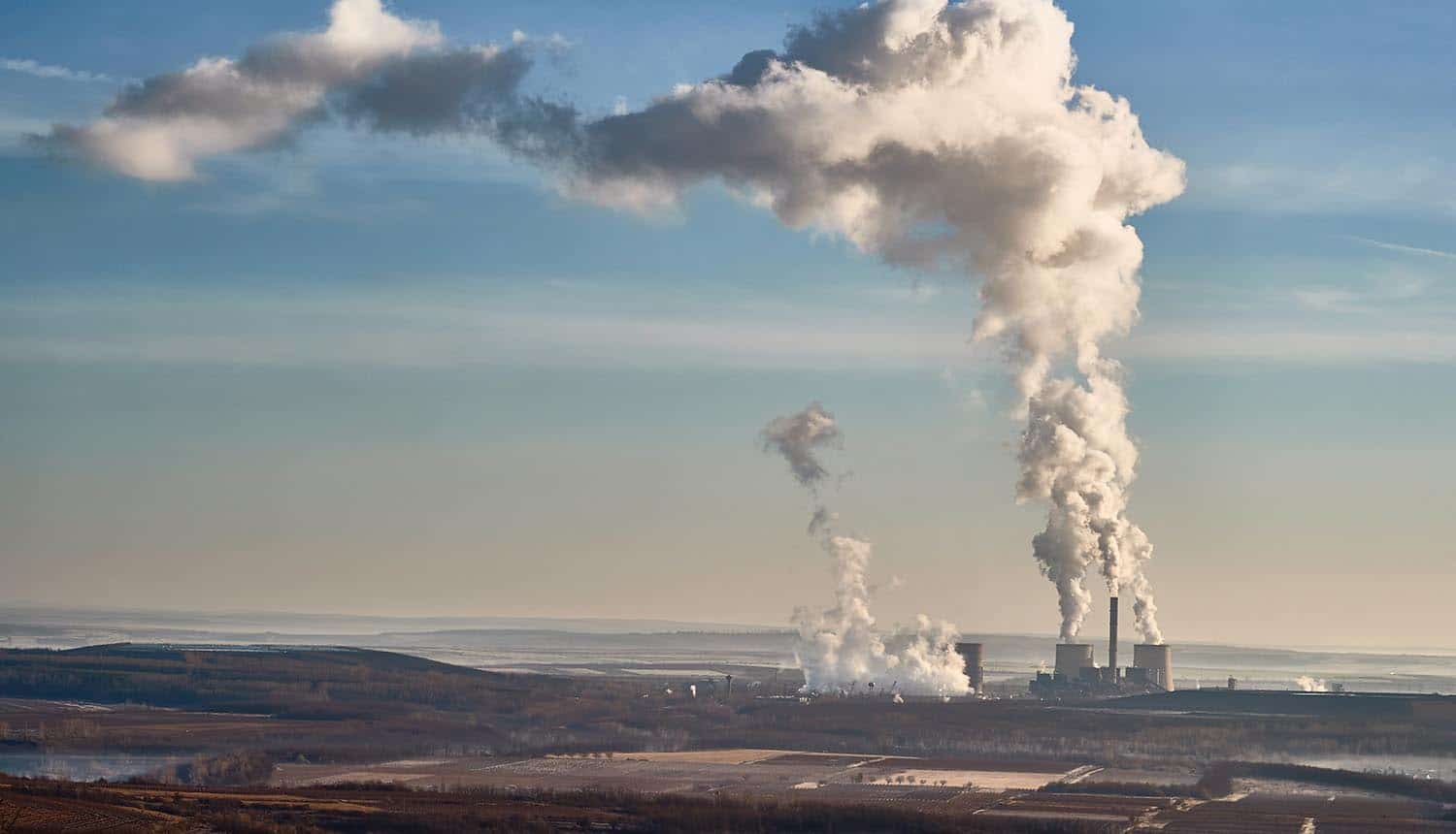 Smoke emitting from power plant showing possible U.S. cyber attack on power grid in Russia
