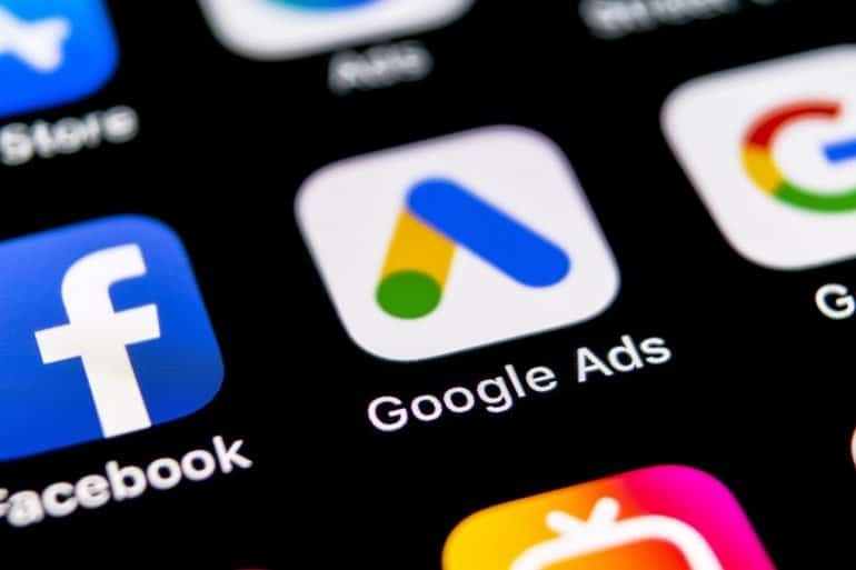 Google Ads icon on mobile phone showing Google’s proposed privacy standards remain friendly for programmatic advertising