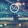 5G network with blurred city abstract lights background showing the 5G security risks highlighted by the European Commission Report