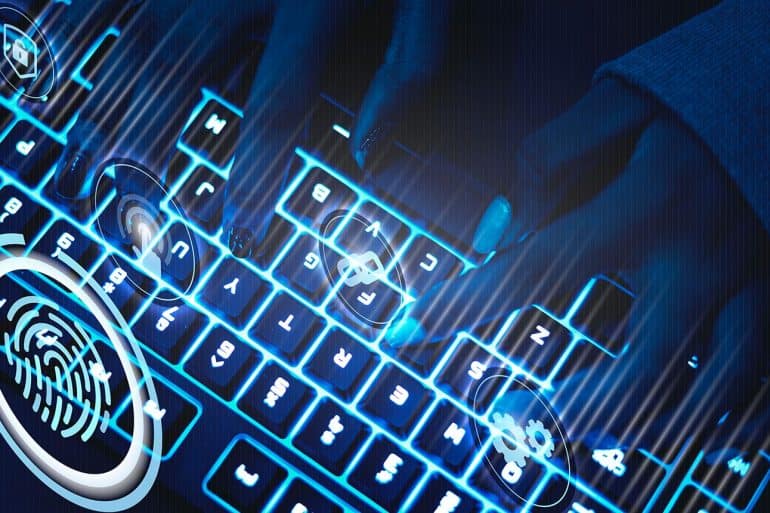 Hacker using keyboard showing cyber espionage targeting Avast