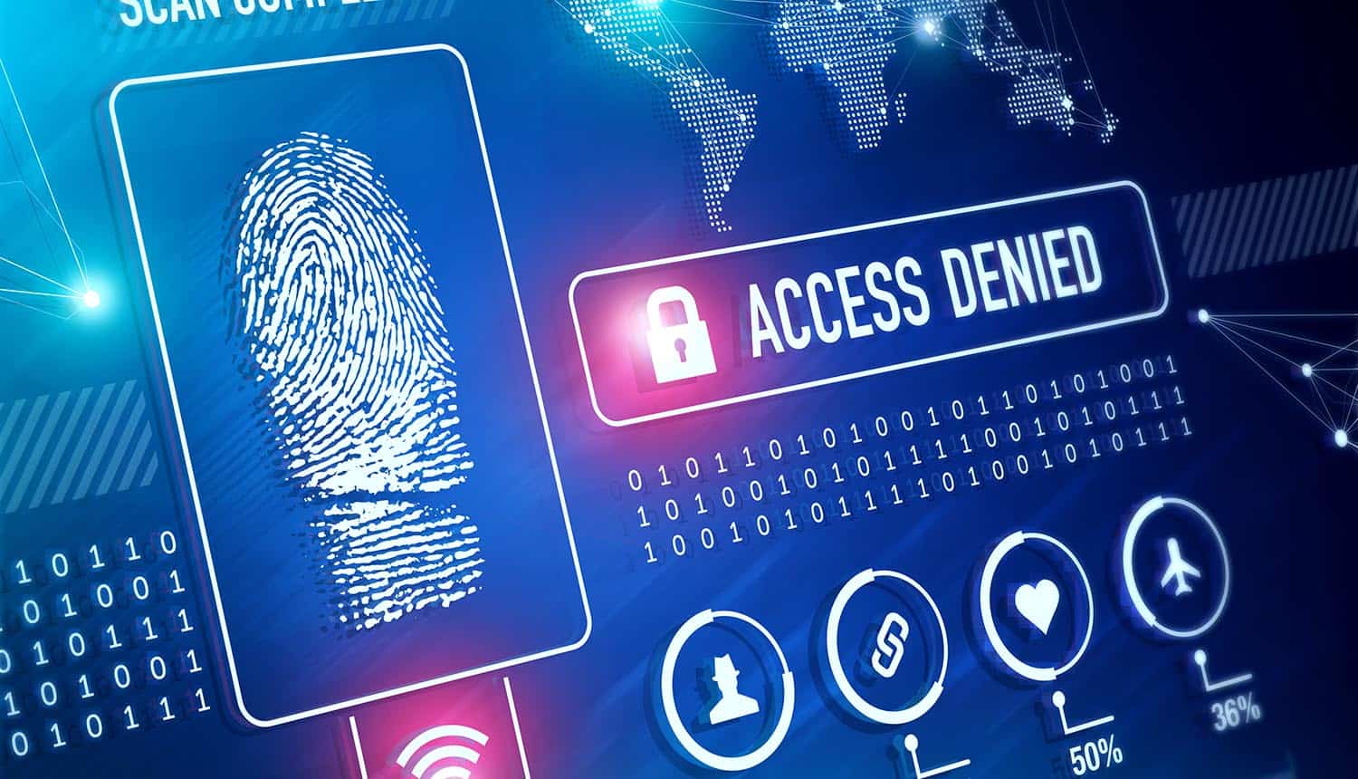 Biometric authentication using fingerprint scan showing the current concerns over biometric technology