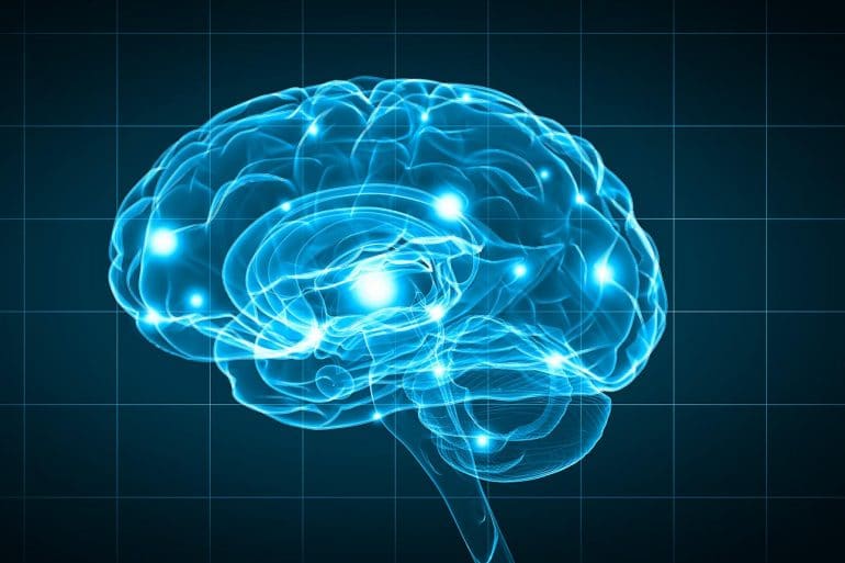 Virtual human brain showing the prediction of AI role in cybersecurity for 2020