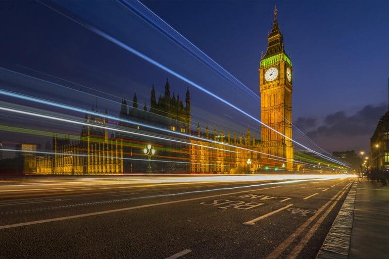 Night view of London’s Big Ben showing the concerns over Big Tech’s chokehold on digital advertising raised by U.K. regulator