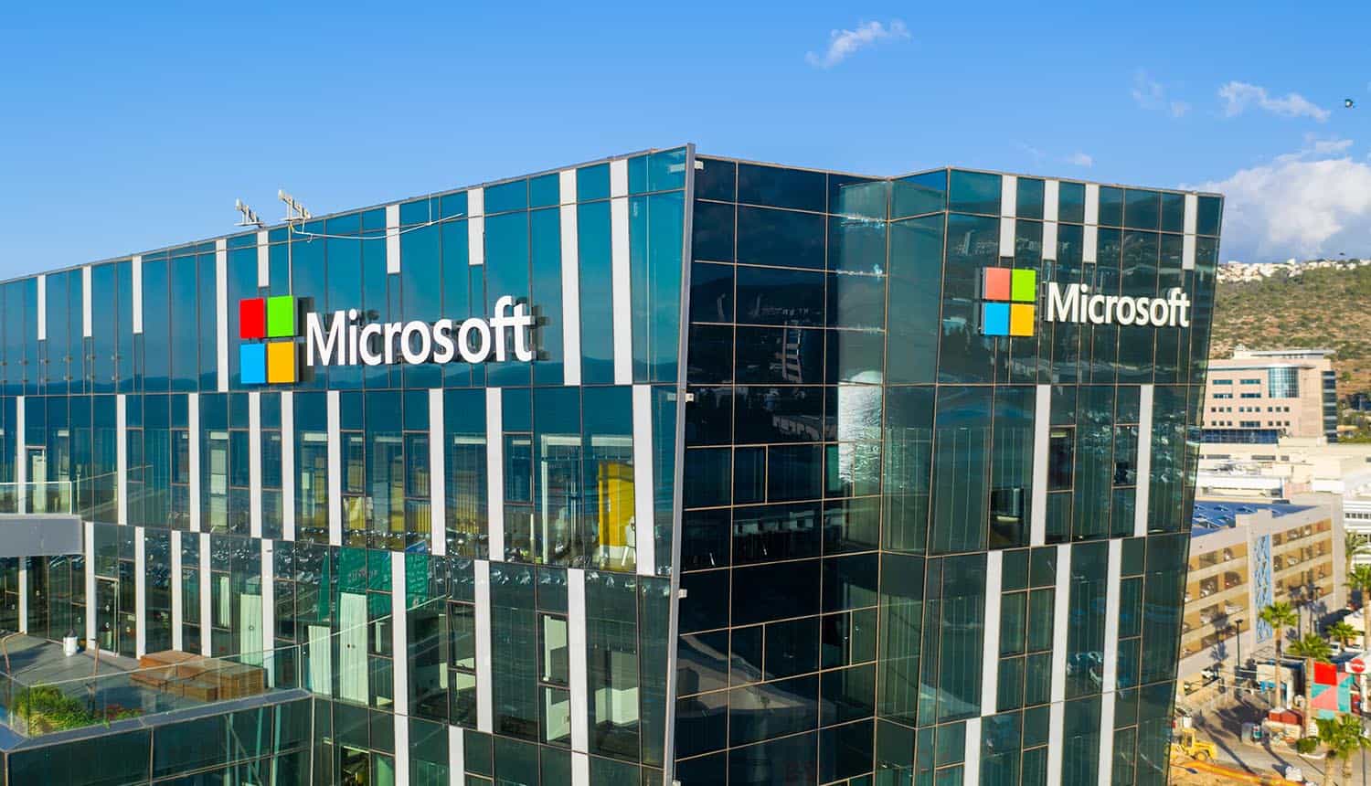 Picture of Microsoft building showing a Microsoft data breach which exposed 250 million customer service records