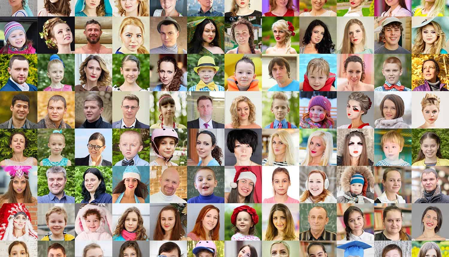 Photos of children and adults showing the concerns raised over the new facial recognition tool for law enforcement