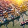 Logistics and transportation of container cargo ships showing Iran's plans for cyber attack