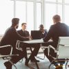 Group of business people discussing data breach and incident response