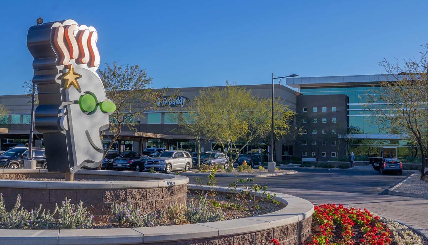 GoDaddy offices showing data breach affecting Wordpress users