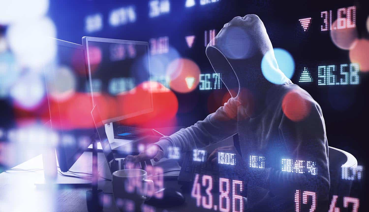 Hacker using computer