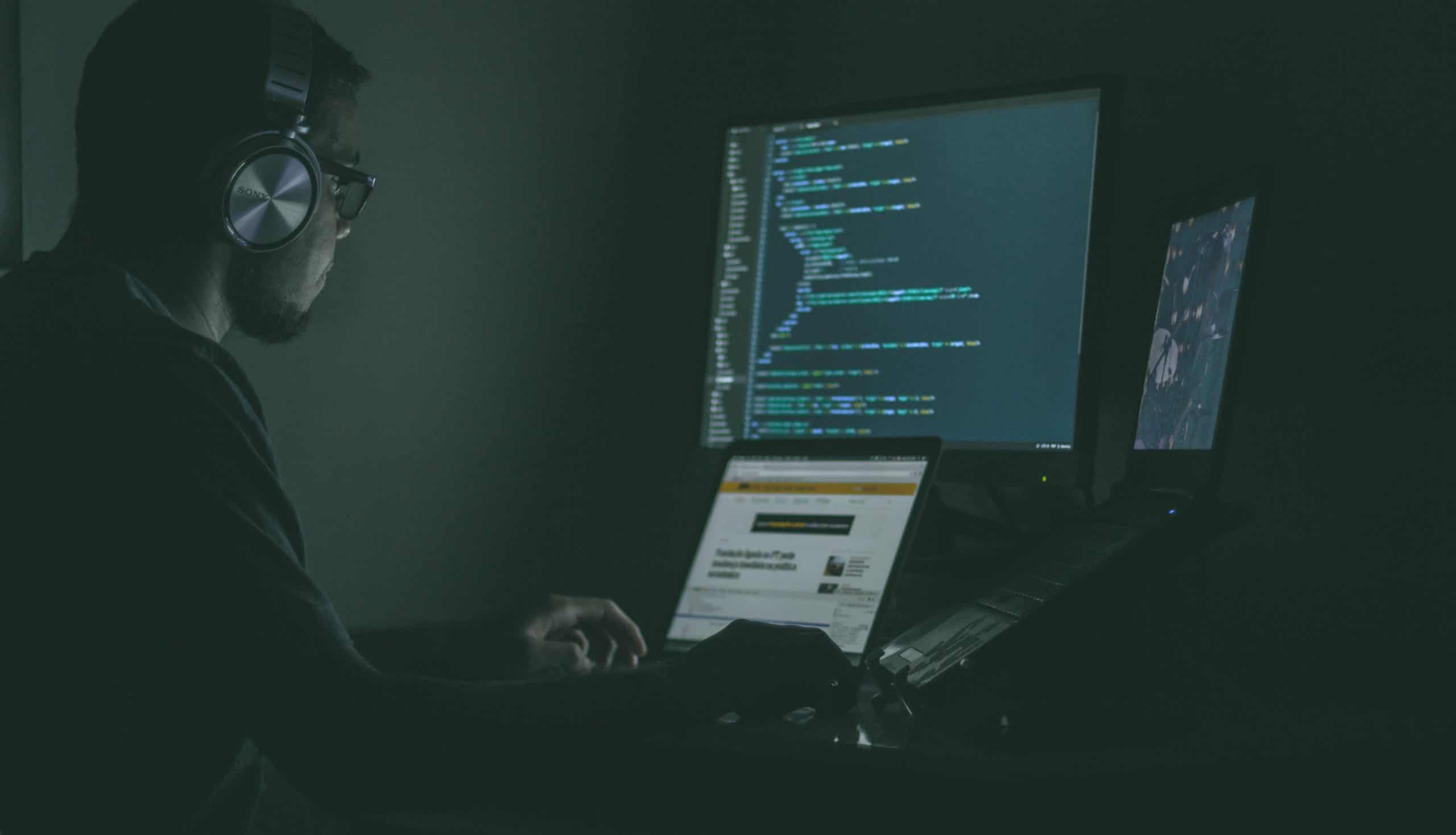 Man working on computer