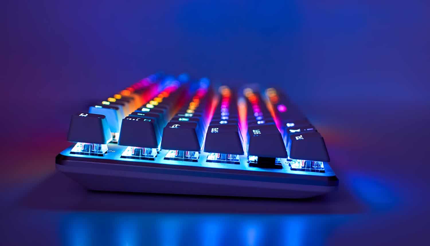Gaming keyboard with RGB light showing data privacy in gaming industry