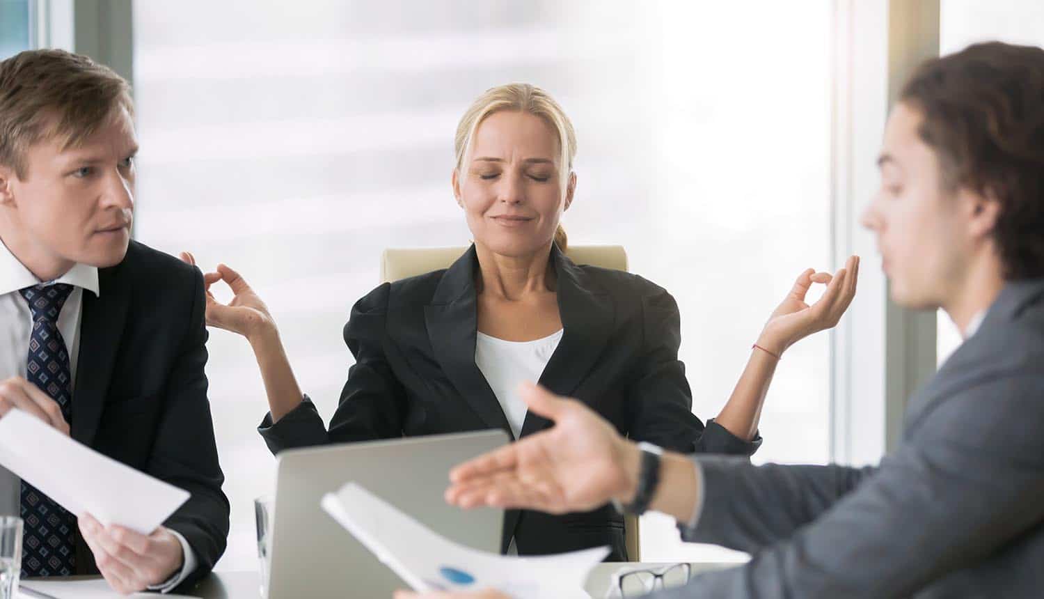 Staff arguing showing stress