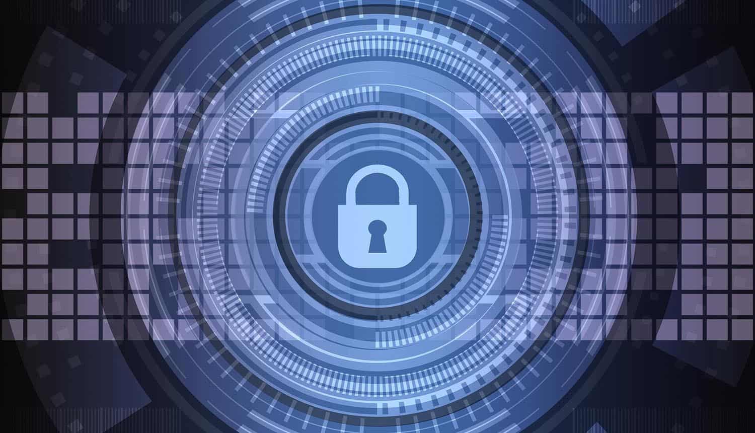 Lock against digital background