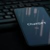 ChatGPT logo on smartphone screen showing security risks of AI/ML solutions