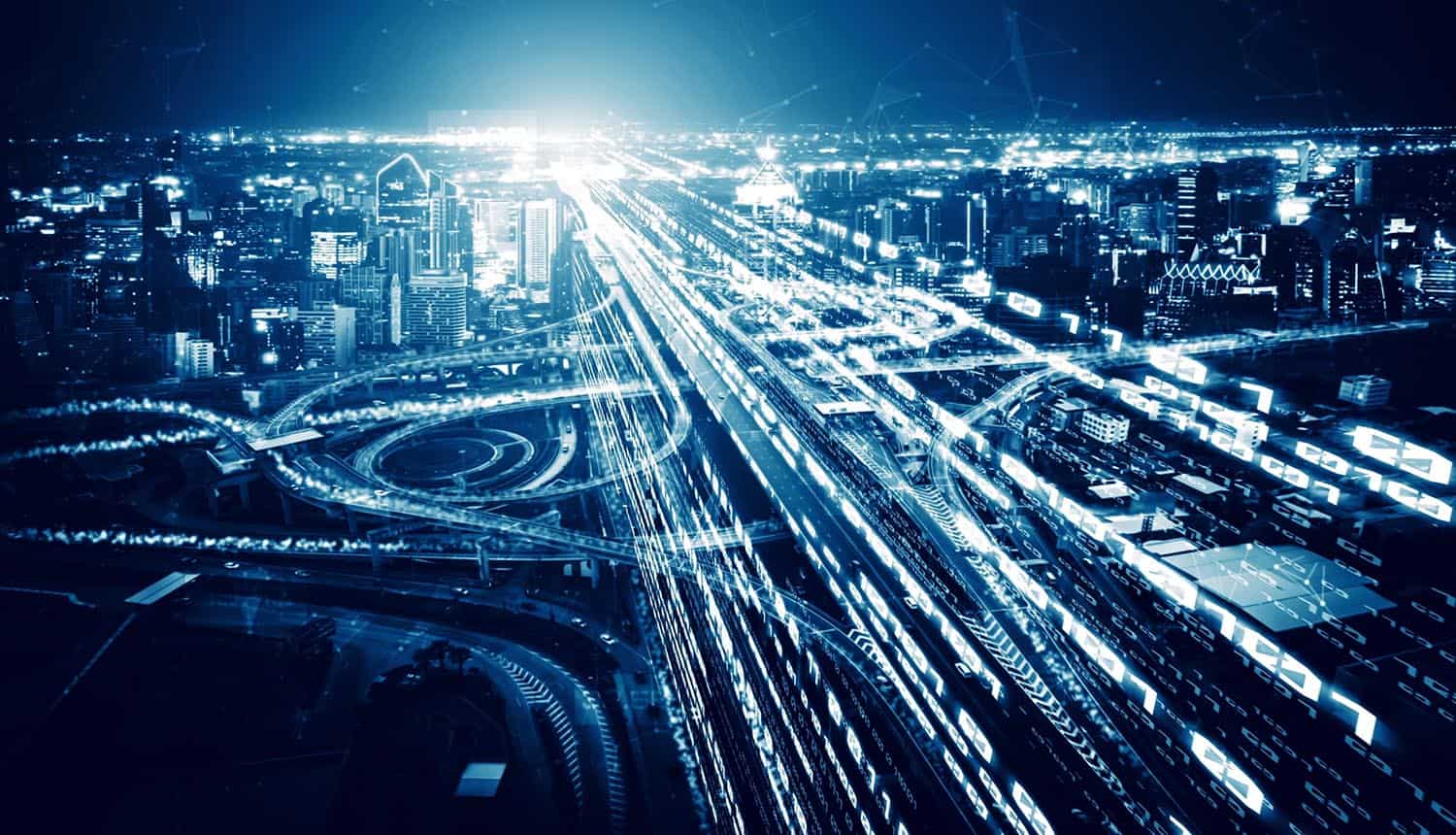 Digital data flow on road
