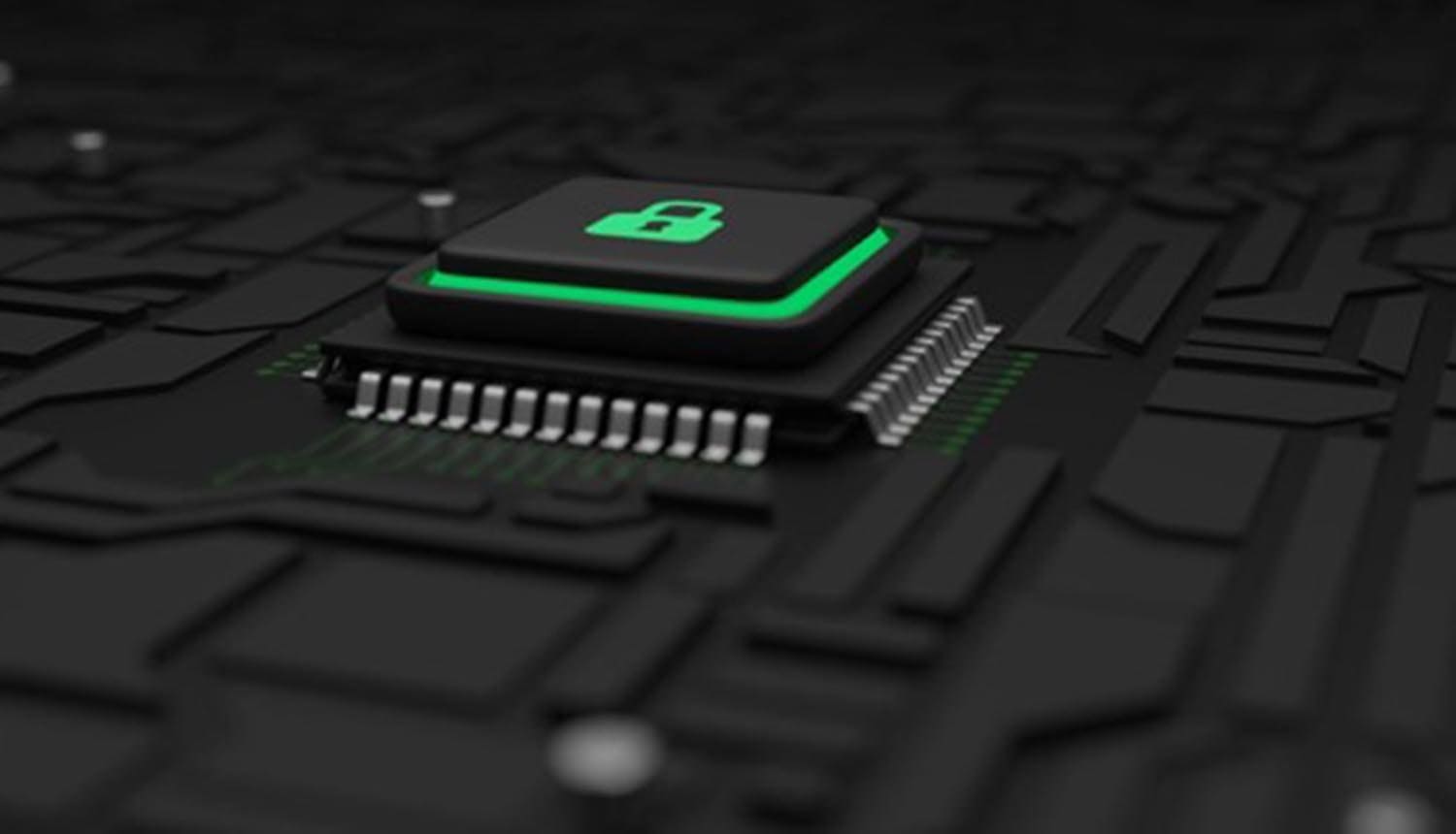 Chip with lock icon