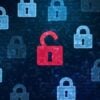 Red open padlock showing data breach of patient data