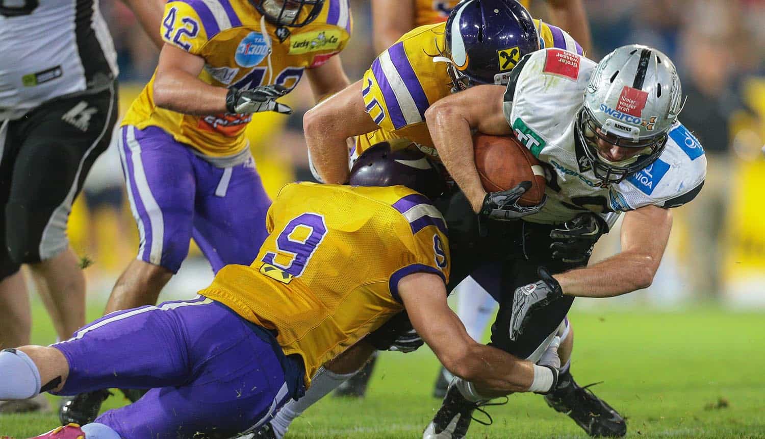 Football players on the field