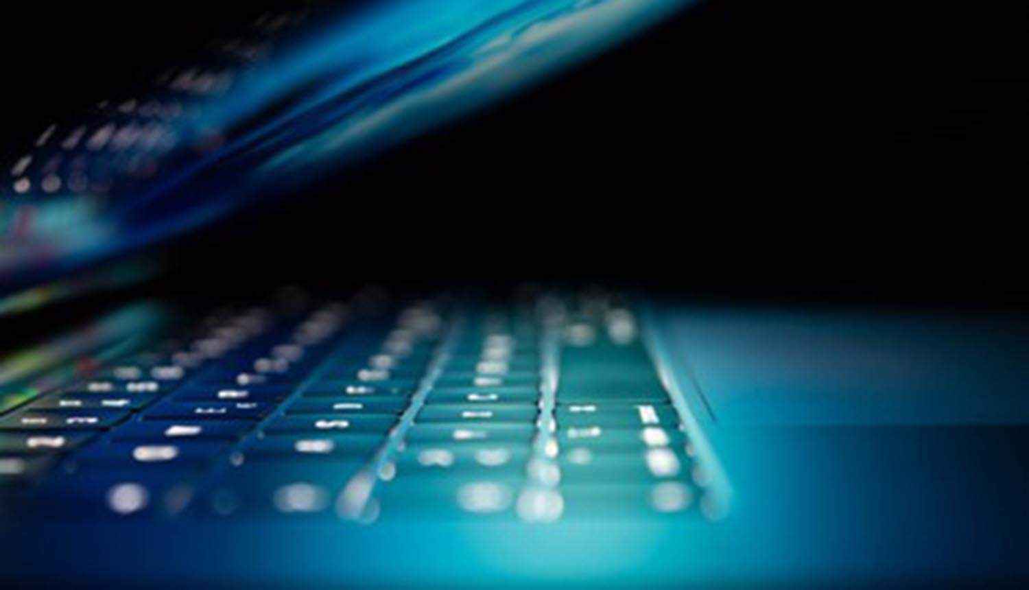 Laptop with half-closed lid