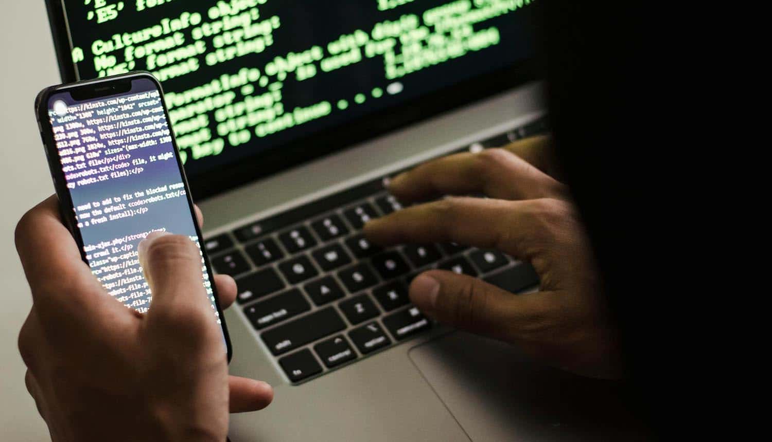 Man working on laptop