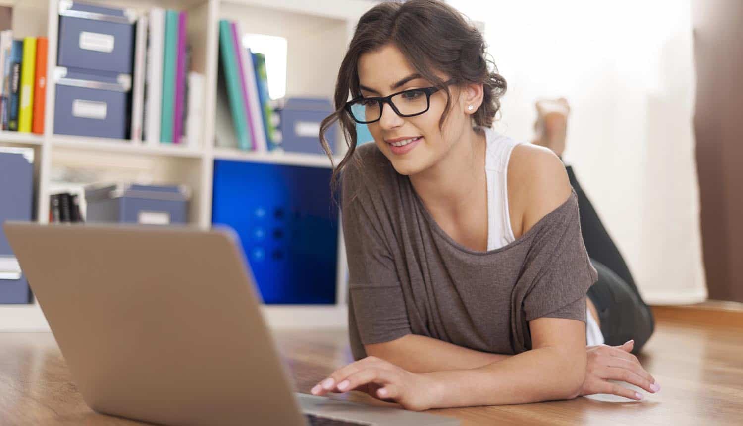 Woman using laptop