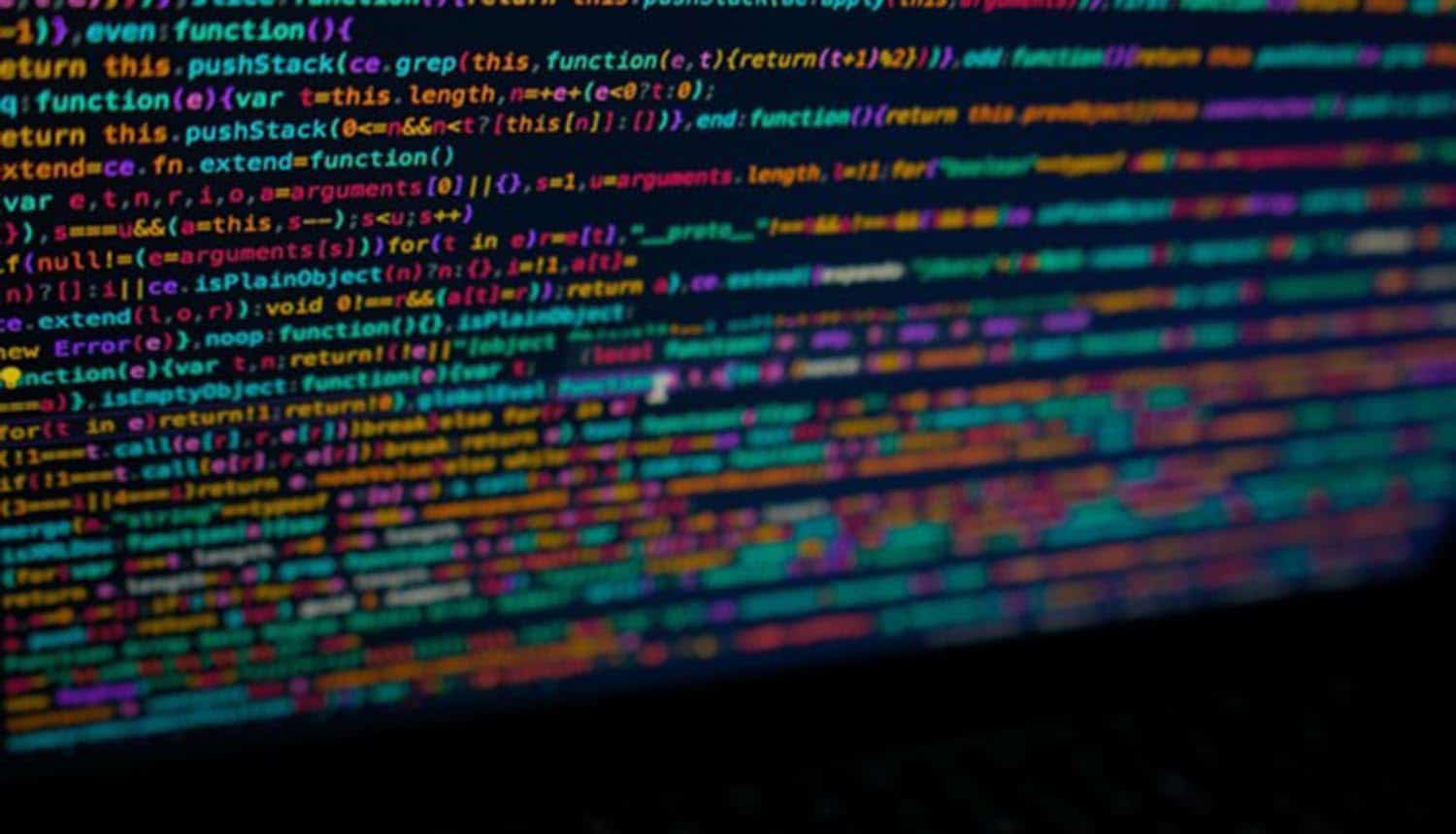 Code on screen