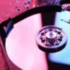 Computer hard disk showing data handling practices for storage media