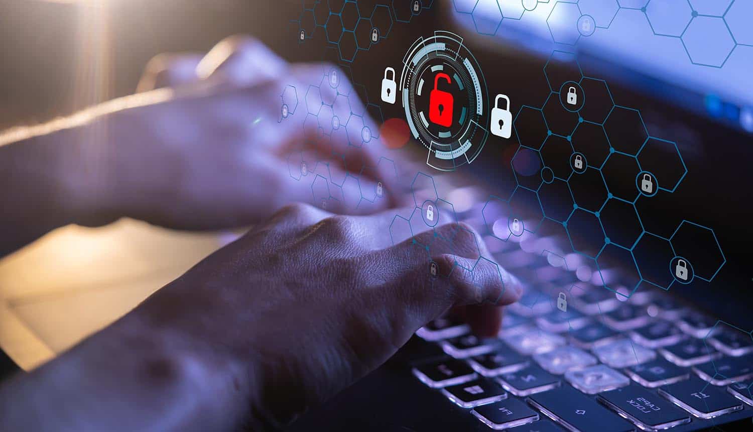 Hands on keyboard showing data breach of Internet Archive