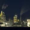 Factory structure showing cyber threats on critical infrastructure