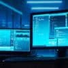 Monitor screen with code showing AI vibe coding