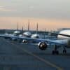Planes on tarmac showing Aeroflot cyber attack