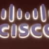 Cisco logo on wall showing voice phishing breach of CRM system