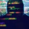 Hacker working showing cyber attacks