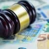Judge hammer on Euro notes showing GDPR fine for cookie consent