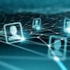 People icons with connections showing whistleblower report on social security data
