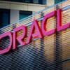 Oracle logo on wall showing zero-day vulnerability