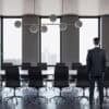CISO standing in board meeting room