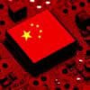 Chinese flag overlaid on chip showing Chinese hackers cyber espionage