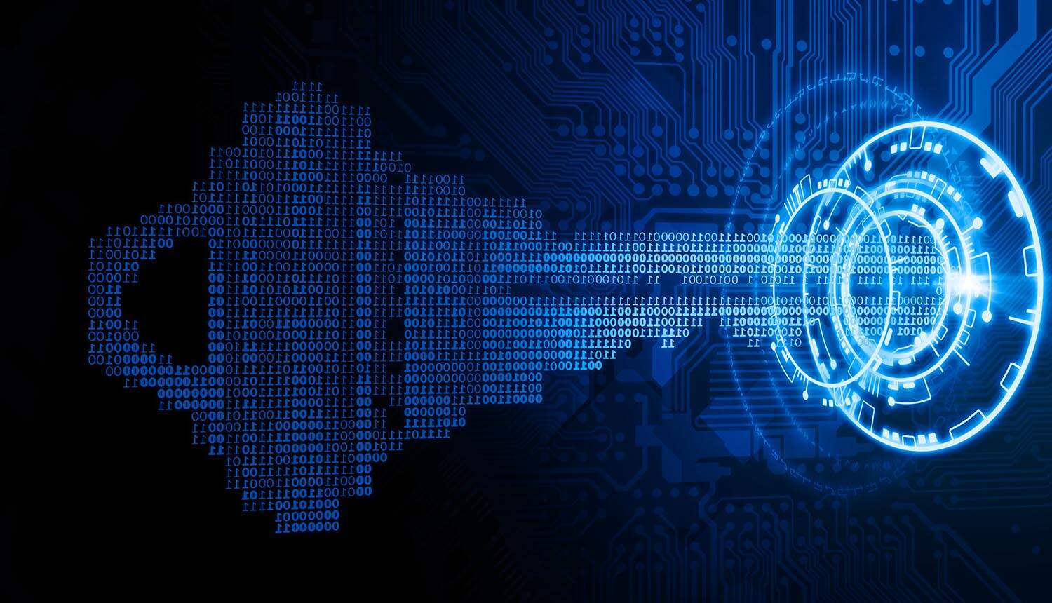 Digital key and lock showing Q-Day encryption